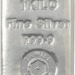 شمش نقره ۱۰۰۰ گرم عیار ۹۹۹/۹ زیوتو