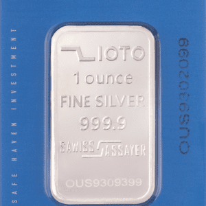 شمش نقره ۱ اونس عیار ۹۹۹/۹ زیوتو