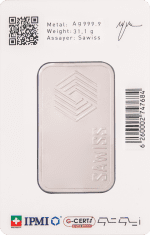 شمش نقره ۱ اونس عیار ۹۹۹/۹ زیوتو - تصویر 2