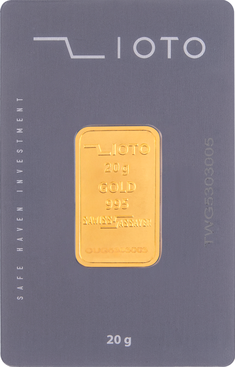 20gr شمش طلا ۲۰ گرم عیار ۹۹۵ زیوتو - تصویر 1