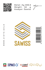 شمش نقره ۵۰ گرم ۹۹۹/۹ زیوتو - تصویر 2