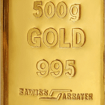 شمش طلا ۵۰۰ گرم عیار ۹۹۵ زیوتو